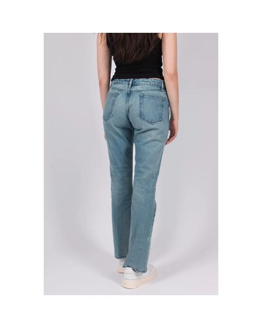 FRAME Blue Straight Fit Jeans