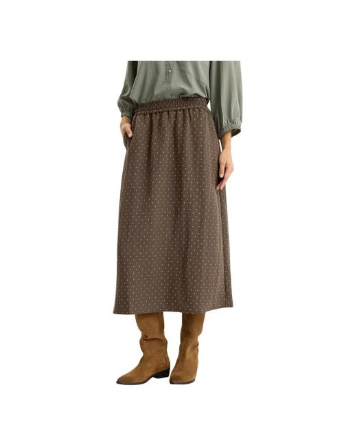 iN FRONT Natural Midi Skirts