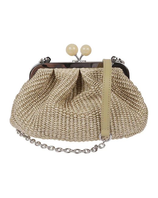 Weekend by Maxmara Natural Stilvolle Lederhandtasche Für Den Täglichen Gebrauch