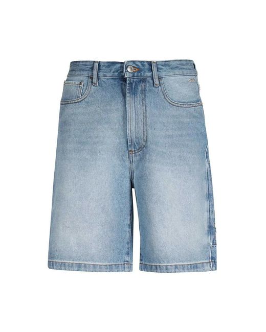 Gcds Blue Denim Shorts for men