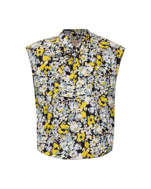 Marni Bloesemprint Top in het Green