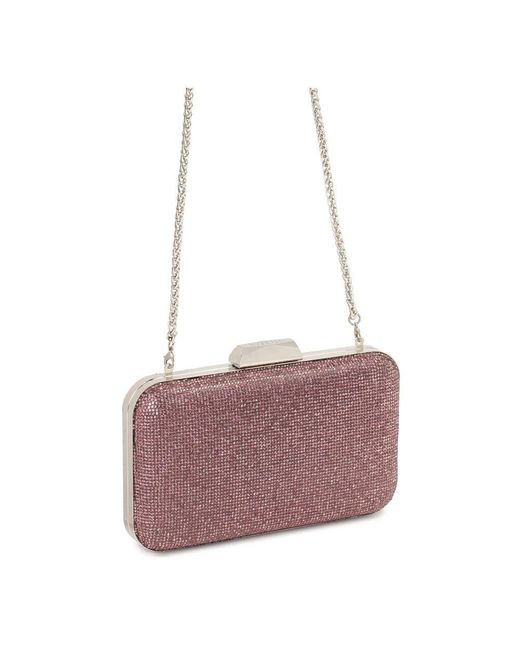 Kazar Purple Abendtasche Box Mit Rosa Kristallen