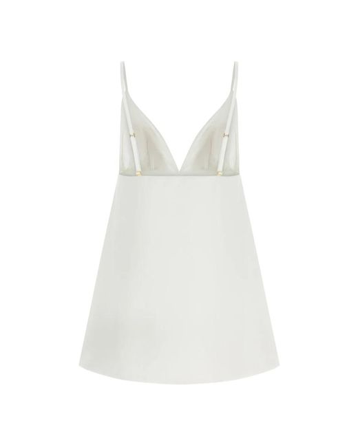 Elisabetta Franchi White Sleeveless Tops