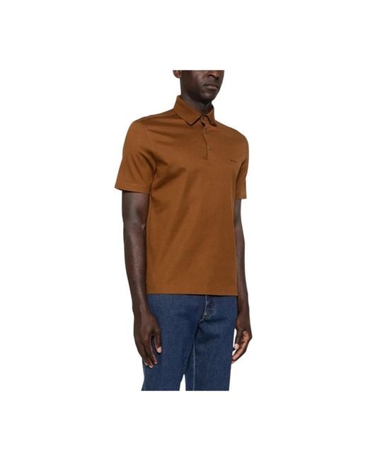 Zegna Brown Polo Shirts for men