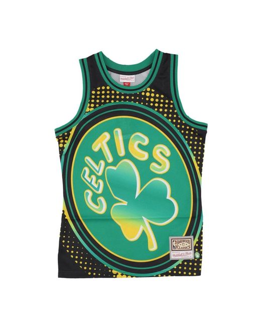 Mitchell & Ness Fitness ,Veelkleurig ,Polyester Boston Celtics Logo Tank Top in het Green voor heren