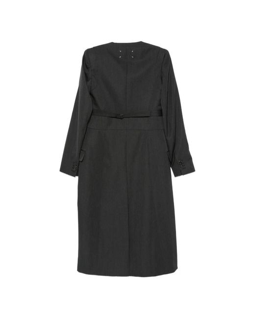 Maison Margiela Black Single-Breasted Coats