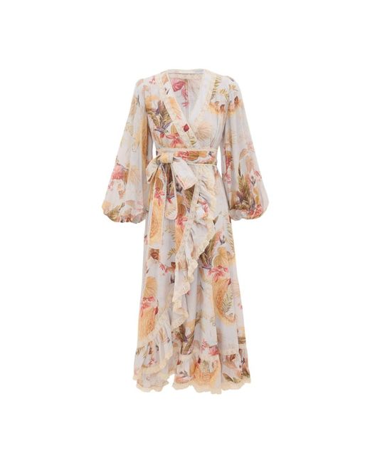 Midi Dresses Zimmermann de color Natural