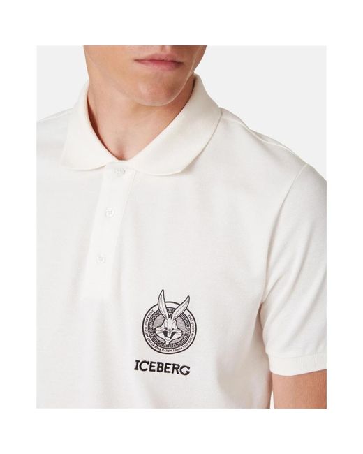 Iceberg Weißes polo-shirt klassischer stil in White für Herren