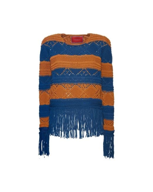 Round-Neck Knitwear LaDoubleJ de color Blue
