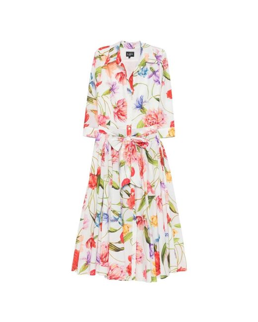 Lavi White Midi Dresses