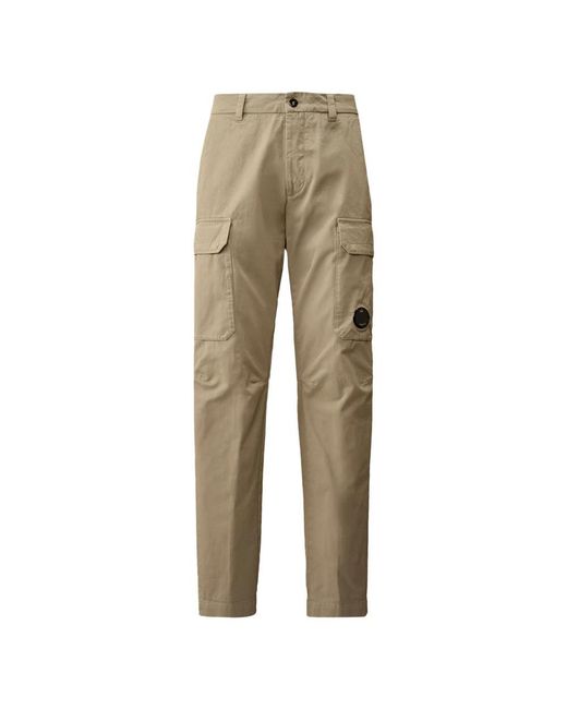 C P Company Natural Straight Trousers for men