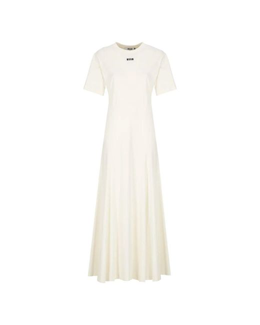 MSGM White Maxi Dresses