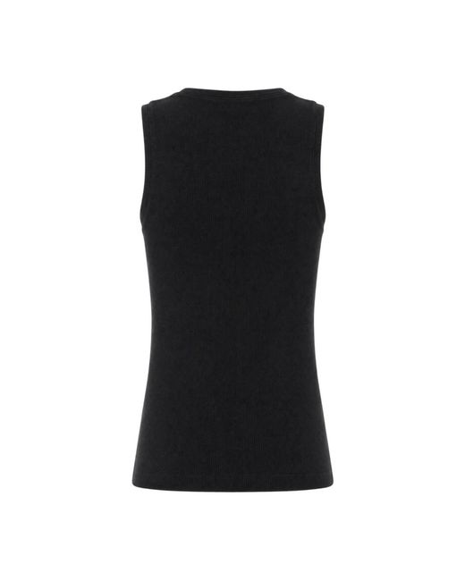 Balmain Black Sleeveless Tops