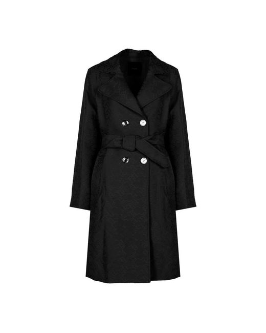 Pinko Jassen ,Zwart ,Elegante Trenchcoat in het Black