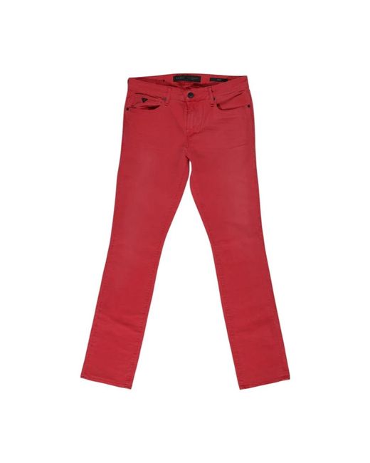 Guess Rode Katoenen Skinny Jeans in het Red voor heren