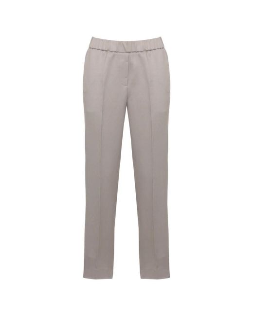 Peserico Gray Straight Trousers