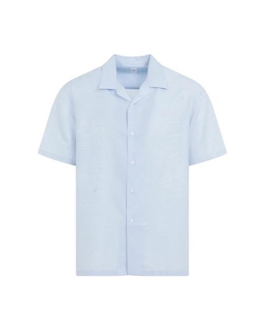Berluti Blue Short Sleeve Shirts for men