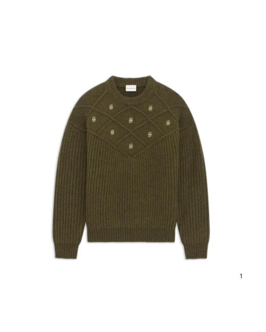 Drole de Monsieur Green Round-Neck Knitwear for men