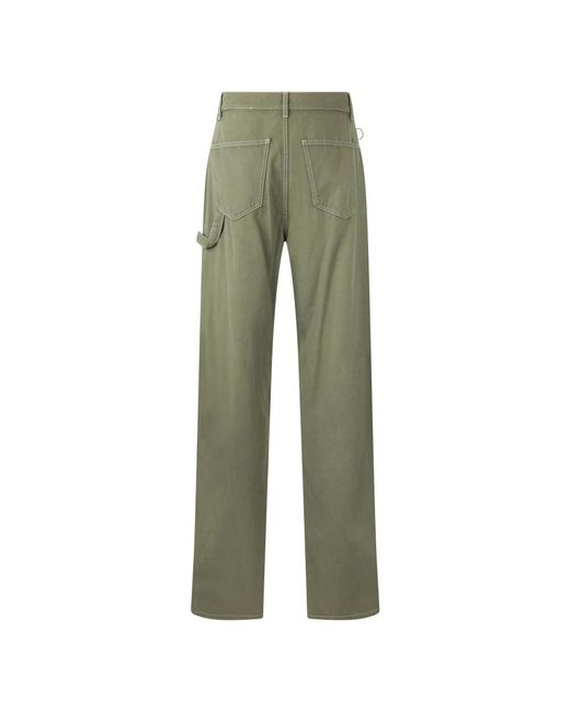 Moschino Green Straight Trousers for men