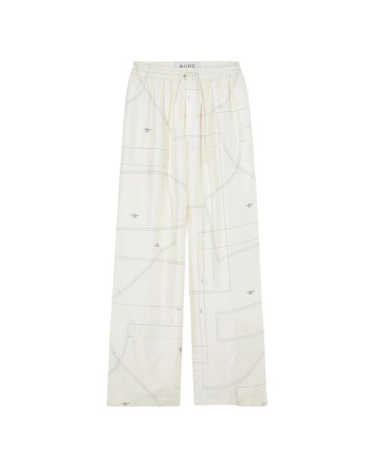 Pantalones anchos de seda Rohe de color White