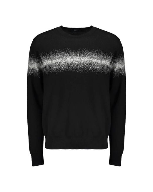 Herno Black Round-Neck Knitwear for men