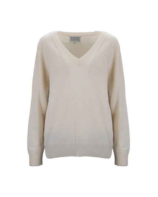 Mc2 Saint Barth Women's Gray V-Neck Knitwear