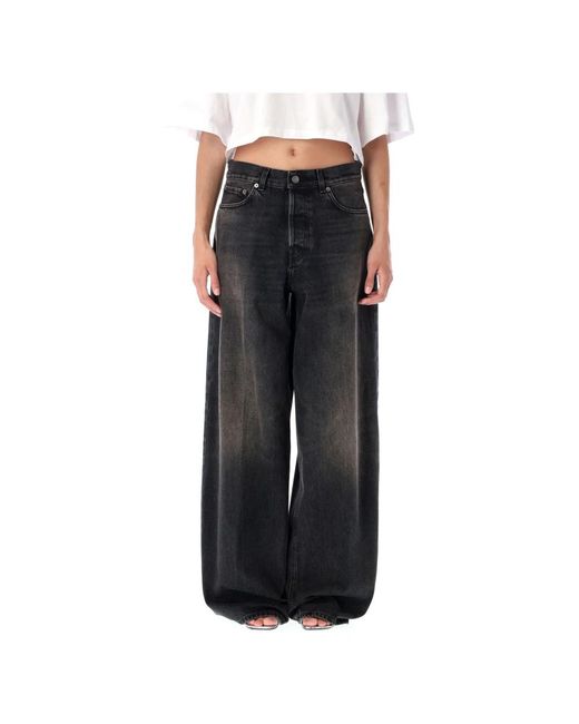 Haikure Black Wide Jeans