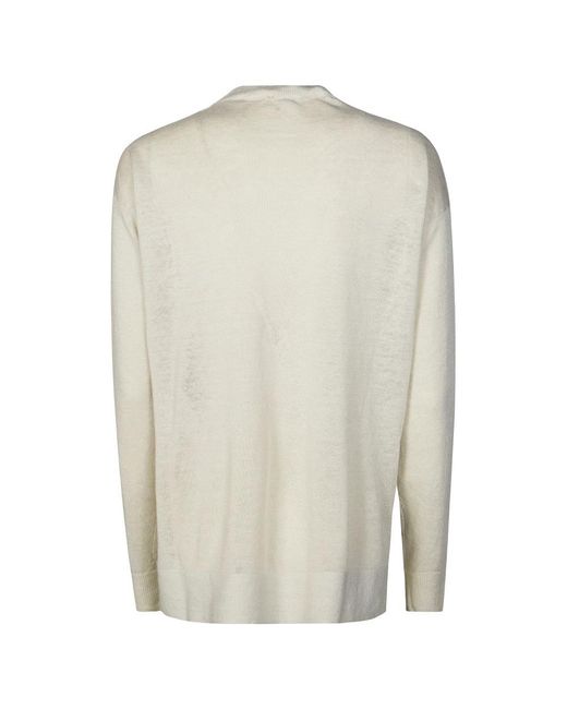 Max Mara Gray Round-Neck Knitwear