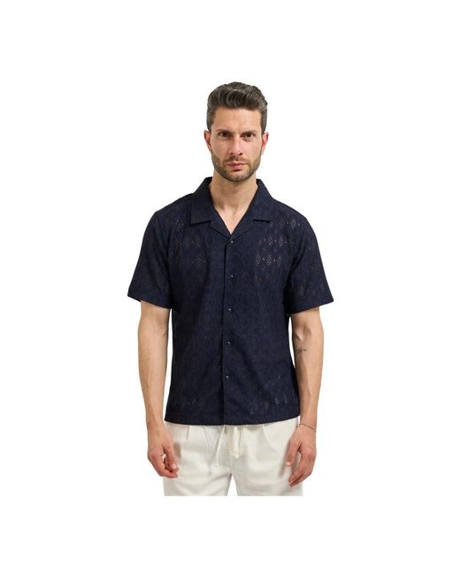 Guess Blue Short Sleeve Shirts for men
