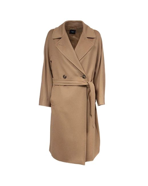 Weekend by Maxmara Brown Double-Breasted Coats