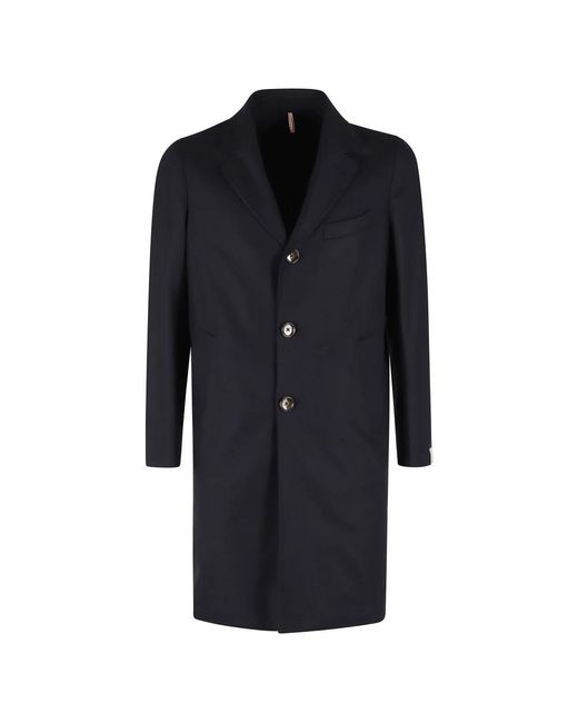 Single-Breasted Coats Santaniello pour homme en coloris Black
