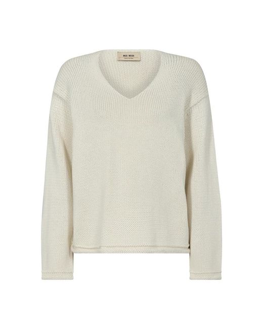V-Neck Knitwear di Mos Mosh in White