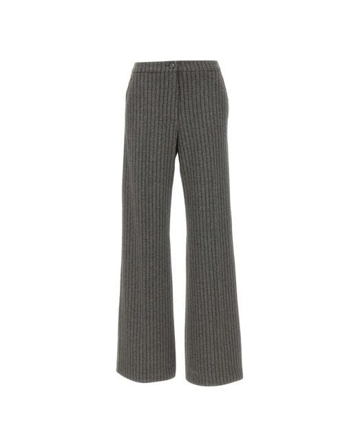 Elena Miro Gray Wide Trousers
