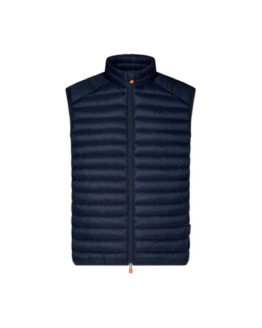 Save The Duck Jassen ,Blauw ,Polyester Adam Vest in het Blue voor heren