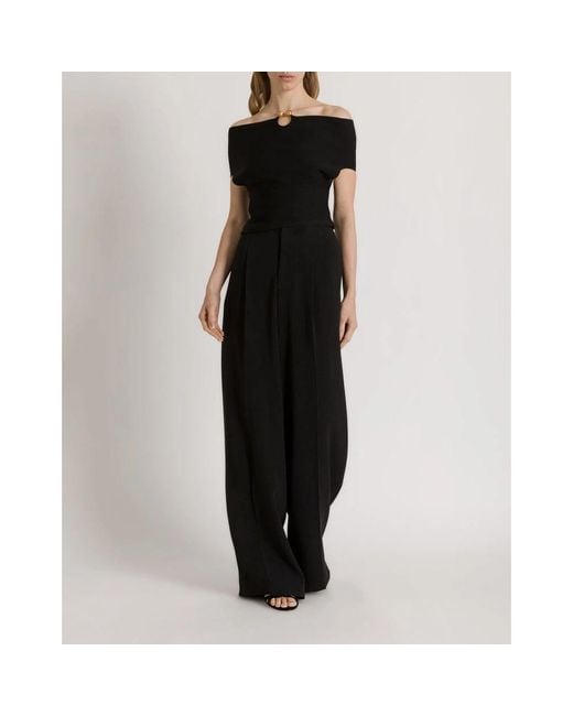 Alberta Ferretti Black Round-Neck Knitwear