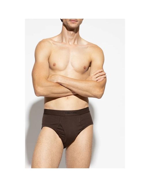Tom Ford Slips Met Logo in het Brown voor heren
