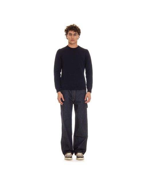 Roberto Collina Blue Round-Neck Knitwear for men