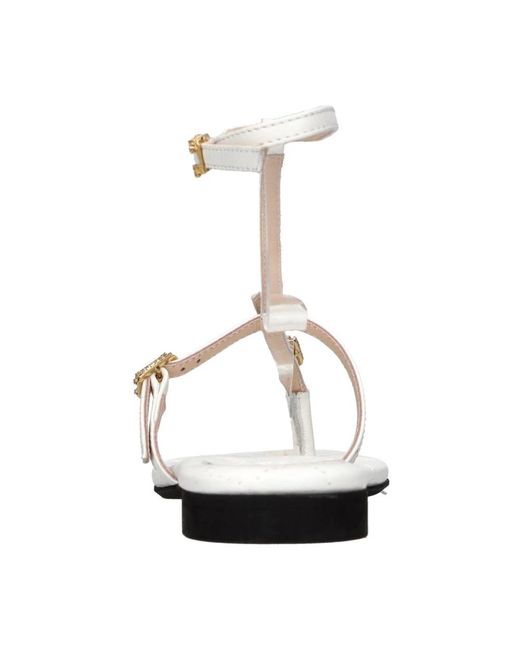 N°21 White Flat Sandals