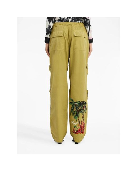 Palm Angels Yellow Straight Trousers
