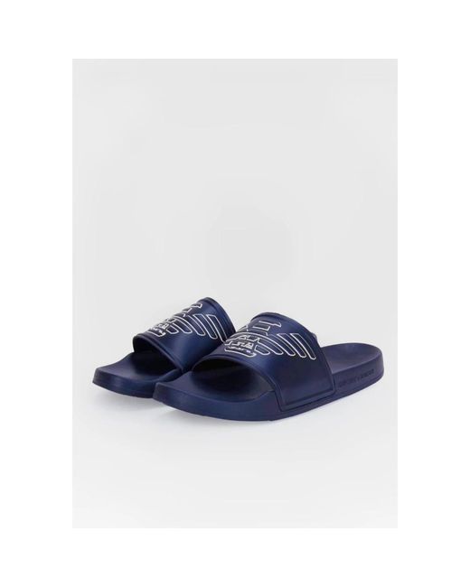 Emporio Armani Blue Sliders for men