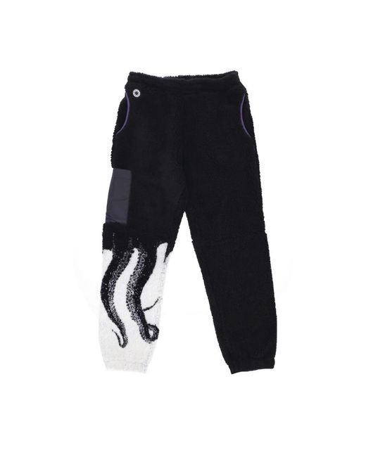 Octopus Black Teddy Bear Side Sherpa Pant for men