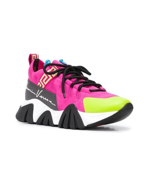 Versace Low Top Sneakers in het Roze voor heren - Lyst
