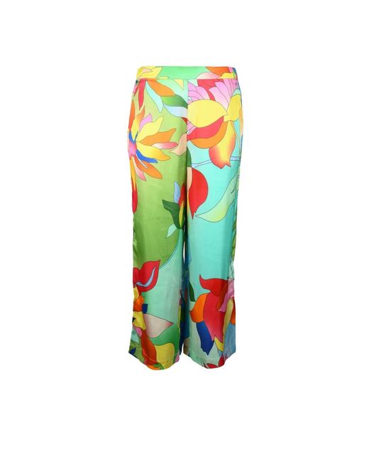 Semicouture Green Wide Trousers