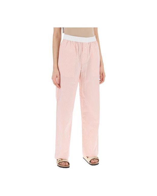 Trousers > straight trousers By Malene Birger en coloris Pink