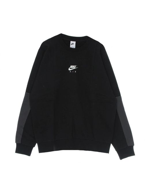 Nike Fleece crewneck sweatshirt schwarz/anthrazit/weiß in Black für Herren
