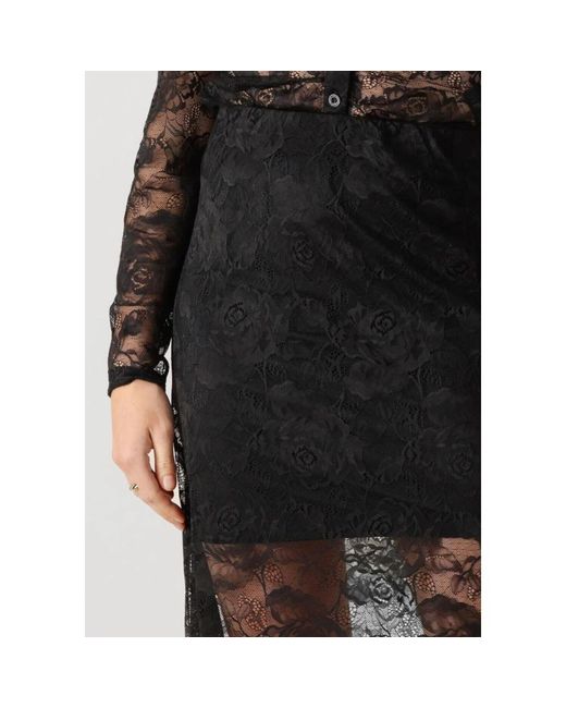 Gestuz Kleedjes ,Zwart ,Nylon Gzleala Rok in het Black