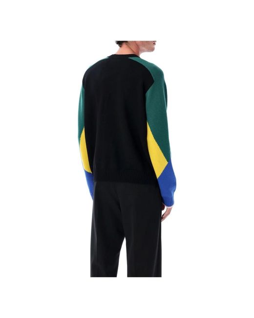 Casablanca Blue Round-Neck Knitwear for men