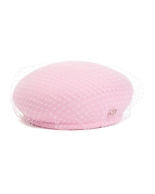 Gorro beret rosa & morado Maison Michel de color Pink
