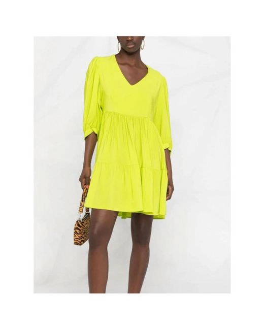 Twinset Yellow Short Dresses