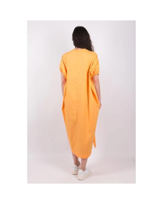 Roberto Collina Orange Midi Dresses